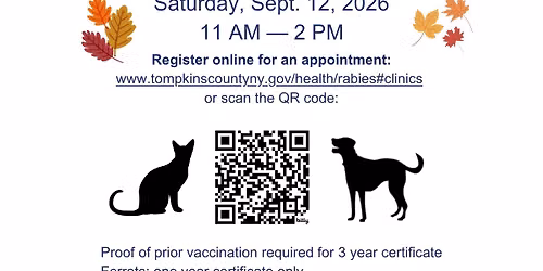 Rabies Vaccination Clinic for Dogs, Cats, Ferrets