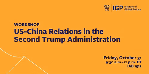 US-China Relations in the Second Trump Administration