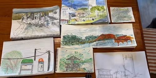 Clarence Valley Urban Sketchers Meetup, Between the Bridges, Grafton