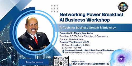 Miami Airport Chamber Power Networking Breakfast. AI Tools for Business Gro