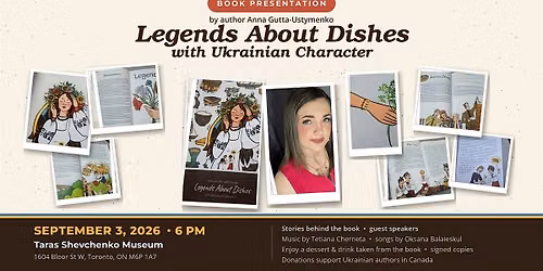 \u201cLegends about Dishes with Ukrainian Character\u201d \u2014 Book Presentation