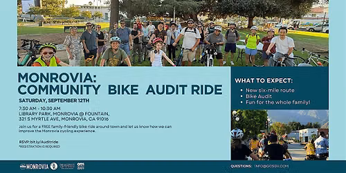 Monrovia: Community Bike Audit Ride!