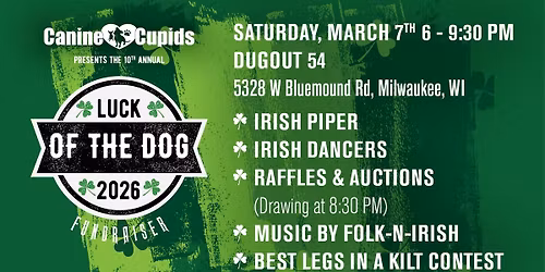 10th Annual Luck of the Dog Fundraiser for Canine Cupids