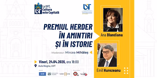 Conferin\u021b\u0103 \u201ePremiul Herder \u00een amintiri \u0219i \u00een istorie\u201d