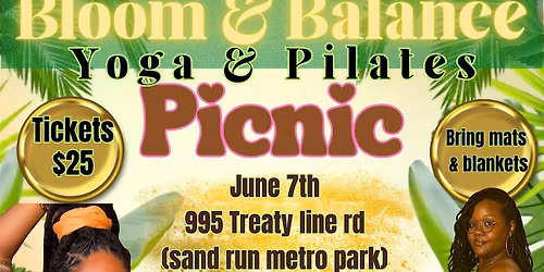 BLOOM & BALANCE- Yoga and Pilates Picnic