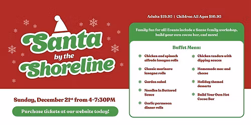 Santa by the Shoreline at Eastbay Lodge