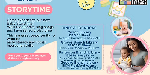 Baby Storytime at Mahon Library