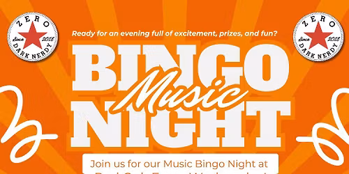Zero Dark Nerdy Music Bingo Night at Red Oak