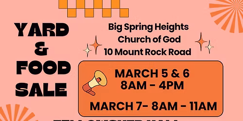 Indoor Yard & Food Sale