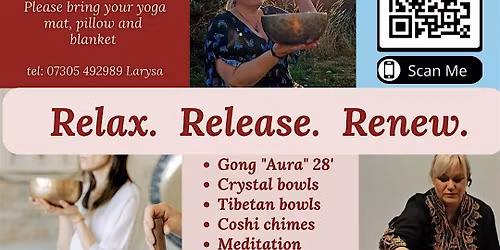 Sound Healing Bath in Fareham. Gong, Tibetan and Crystal singing bowls!