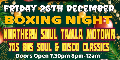 BOXING NIGHT DANCE PARTY