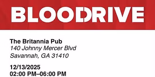 Blood Drive & Toy Drive @ The Britannia Pub on Wilmington Islandsland