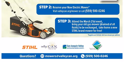 Lawnmower Exchange Event - STOCKTON