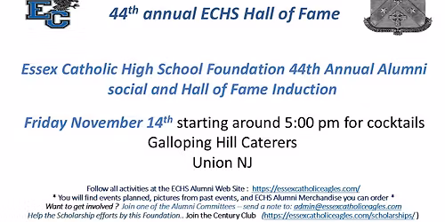 44th annual Hall of Fame social