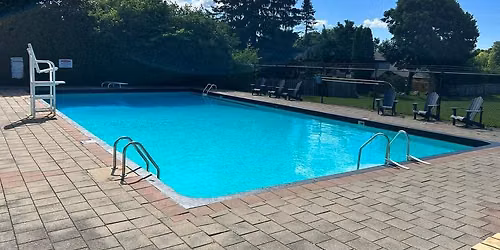 Outdoor movie night at Forest Edge Community Pool