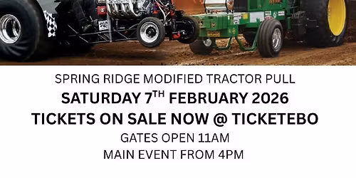 Down Under Modified Tractor Pull Spring Ridge