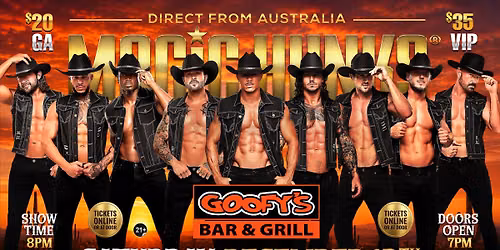 Dec 12th: Canyon Lake, TX- MAGIC HUNKS\u00ae AUSTRALIAN TAKEOVER at Goofy's Grill
