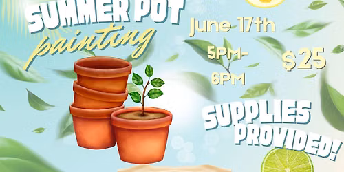 Summer Pot Painting with Kitties!