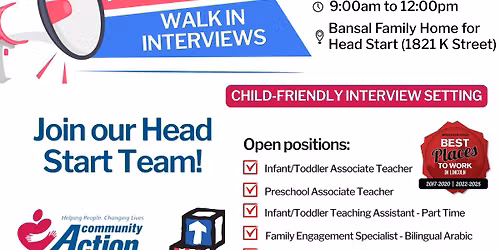 Saturday Head Start Hiring Events