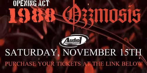 OZZMOSIS (OZZY OSBOURNE TRIBUTE) DEBUTS @ THE LOCAL WITH OPENER 1988
