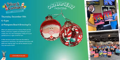 Pompano Beach Ornament Paint Party \u2013 Brew and Baubles