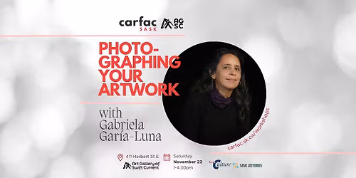 WORKSHOP - Photographing your Artwork with Gabriela Garc\u00eda-Luna