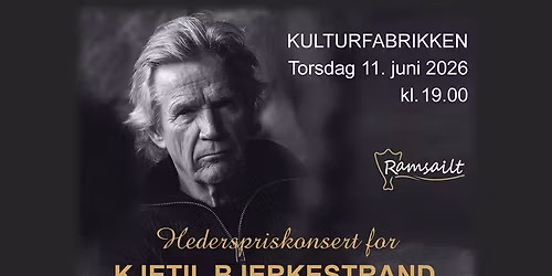Hederspriskonsert for Kjetil Bjerkestrand \/\/ Kulturfabrikken
