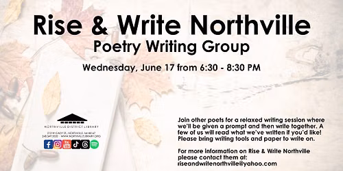 NDL: Rise & Write Northville Poetry Writing Group