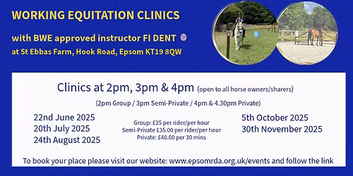 Working Equitation Clinic with BWE approved instructor FI DENT - Sunday 30th November 2025