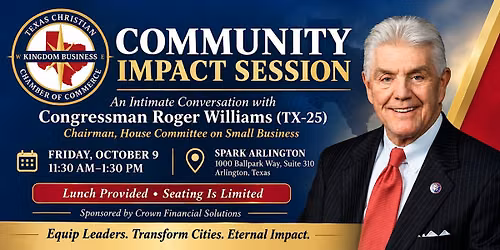 Faith, Business & Civic Engagement with Congressman Roger Williams