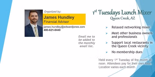 1st Tuesdays Lunch Mixer: sneakybird