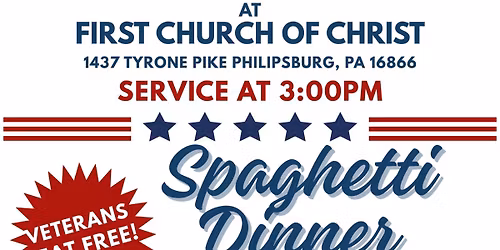 Veterans Day Spaghetti Dinner Sale (Veterans eat free)