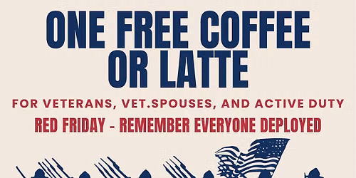 Free coffee for military personnel and spouses!
