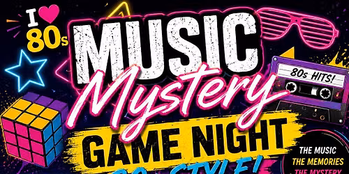 Music Mystery Game Night - 80s