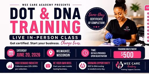 LIVE DOT & DNA Specimen Collection Certification Training \u2013 Milwaukee, WI