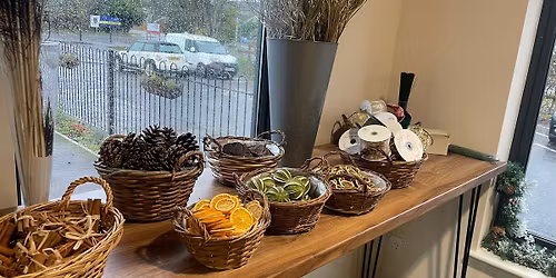 Christmas table top decoration, workshop 