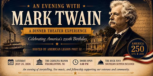 An Evening with Mark Twain: A Dinner Theater Experience