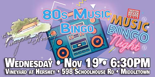 80s Music Bingo at The Vineyard at Hershey - Middletown