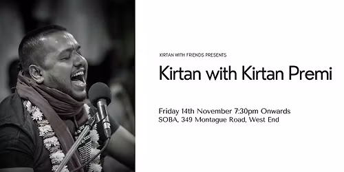 Kirtan with Kirtan Premi Das + Vegan dessert & Chai ~ West End!
