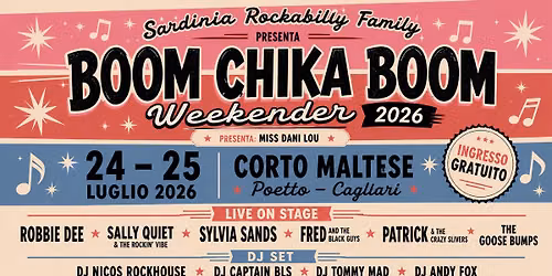 \u2605\u272f\u2605 BOOM-CHICKA-BOOM WEEKENDER 2026 \u2605\u272f\u2605