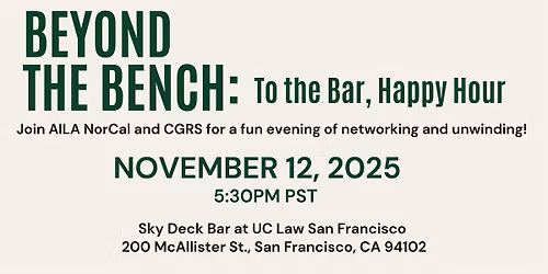 Beyond the Bench: To the Bar, Happy Hour