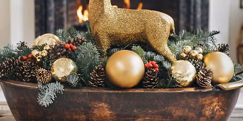 Christmas Table Footed Bowl