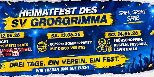 Heimatfest des SV Gro\u00dfgrimma 2026