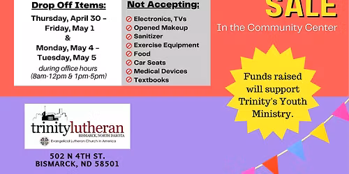 Trinity Lutheran Rummage Sale