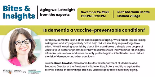 Bites & Insights: Is dementia a vaccine-preventable condition?
