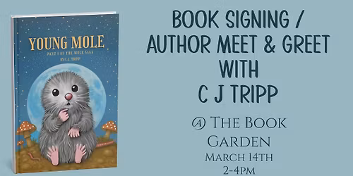 C J Tripp Author Event @ The Book Garden