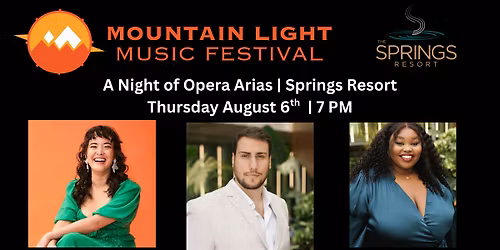Night of Opera Arias | Springs Resort | August 6