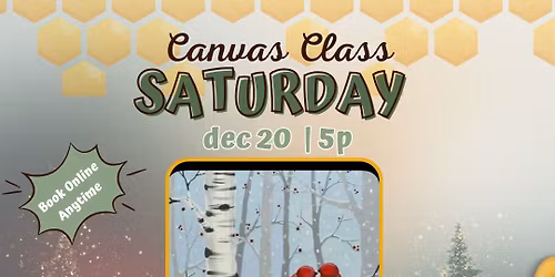 CLASS | Cardinals in the Trees - Canvas Painting