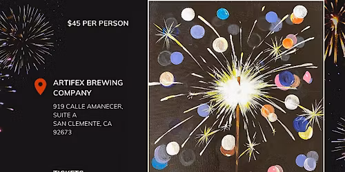 A Sparkling New Year Paint and sip in San Clemente!