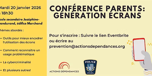 Conf\u00e9rence parents: G\u00e9n\u00e9ration \u00c9crans